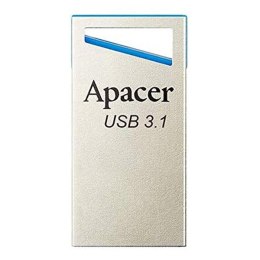 Apacer USB flash disk, USB 3.0 (3.2 Gen 1), 128GB, AH155, srebrny, AP128GAH155U-1, USB A, z oczkiem na brelok