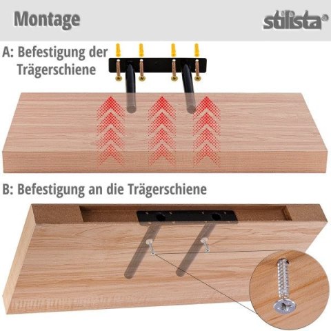 Półka ścienna Stylist Volato, 40 cm, srebrna Stilista Półka ścienna Stylist Volato, 40 cm, srebrna Stilista