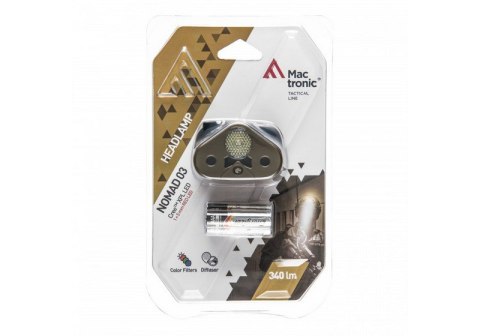 LATARKA CZOŁOWA NOMAD 03 340LM 3*AAA MACTRONIC LATARKA CZOŁOWA NOMAD 03 340LM 3*AAA MACTRONIC