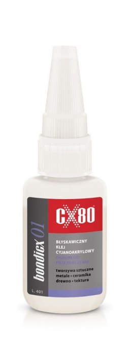 KLEJ CYJANOAKRYLOWY BŁYSKAWICZNY 20G CX-80