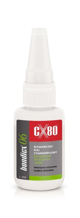 KLEJ CYJANOAKRYLOWY DO TWORZYW SZTUCZNYCH I GUMY 20G CX-80