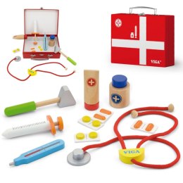 VIGA Drewniany zestaw małego lekarza w walizce Viga Toys