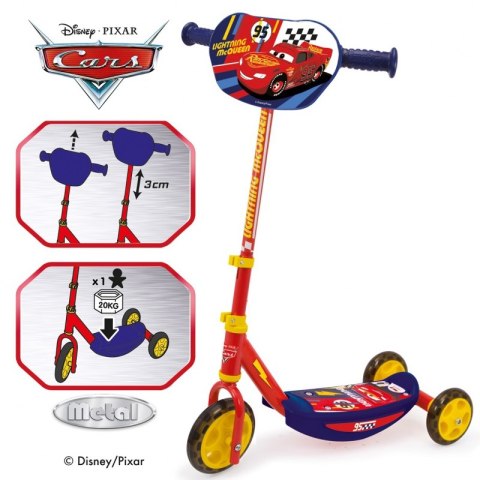 SMOBY Hulajnoga Trójkołowa Auta 3 Cars Smoby SMOBY Hulajnoga Trójkołowa Auta 3 Cars Smoby