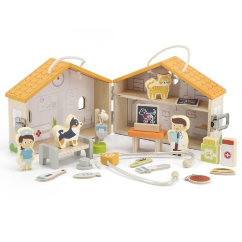 VIGA Drewniana Klinika dla zwierząt Szpital Weterynarz Viga Toys VIGA Drewniana Klinika dla zwierząt Szpital Weterynarz Viga Toys