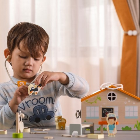 VIGA Drewniana Klinika dla zwierząt Szpital Weterynarz Viga Toys VIGA Drewniana Klinika dla zwierząt Szpital Weterynarz Viga Toys