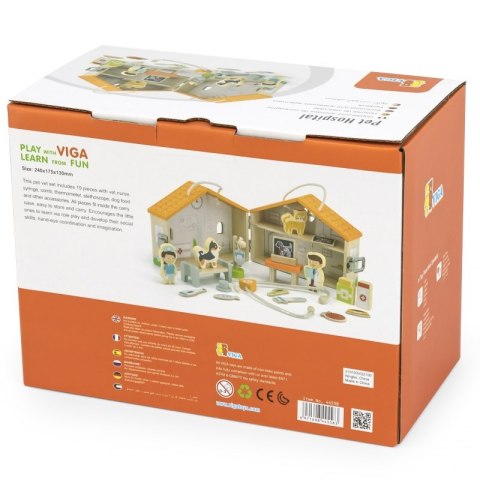 VIGA Drewniana Klinika dla zwierząt Szpital Weterynarz Viga Toys VIGA Drewniana Klinika dla zwierząt Szpital Weterynarz Viga Toys