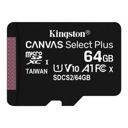 Kingston karta Canvas Select Plus, 64GB, micro SDXC, SDCS2/64GBSP, UHS-I U1 (Class 10), A1