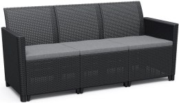 CLAIRE 3 SEATERS SOFA - grafitowy Keter