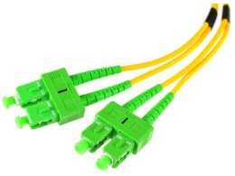 PATCHCORD ŚWIATŁOWODOWY SM 1M DUPLEX 9/125, SC/APC-SC/APC 3MM OPTIX