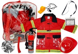 Strój Strażaka Mundur Dla Dzieci Bal Gaśnica Kask Akcesoria LEAN Toys