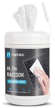 Chusteczki czyszczące Natec Raccoon (100szt) NATEC