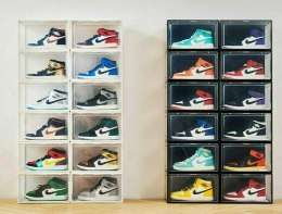 3x BOX NA BUTY ORGANIZER PUDEŁKO CZARNE do rozm. 47 Bituxx