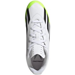 Buty piłkarskie dla dzieci adidas X Crazyfast.4 FXG biało-zielone IE1588
