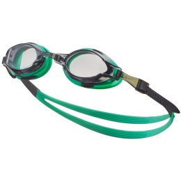 Okulary pływackie Nike Os Chrome Junior 8-14 lat zielono-czarne NESSD128-366