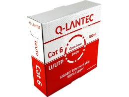 Kabel sieciowy UTP kat.6 PVC Eca 100m Q-LANTEC - 10 lat gwarancji Q-LANTEC