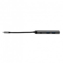 USB (3.1) hub 4-port, 49140, szara, długość przewodu 15cm, Verbatim, adapter USB C na 1x USB C, 1x USB A(3.0), 1x HDMI Verbatim