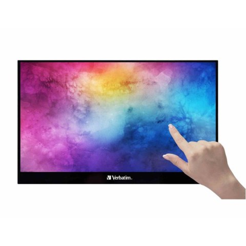 Verbatim monitor przenośny dotykowy, PMT-17, 17.3", Full HD (1920x1080), 60Hz, czarny Verbatim