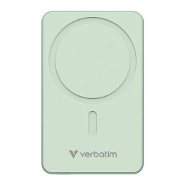 Verbatim, powerbank z ładowaniem bezprzewodowym, 5V, ładowanie telefonu, 32228, 10000mAh, Mocowanie magnetyczne, Zielony Verbatim