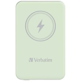 Verbatim, powerbank z ładowaniem bezprzewodowym, 5V, ładowanie telefonu, 32241, 5 000mAh, Mocowanie magnetyczne, zielona Verbatim