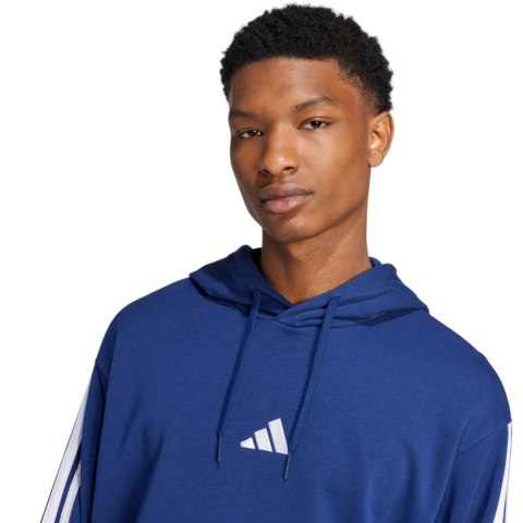 Bluza męska adidas Essentials 3-Stripes French Terry granatowa JD1872 Adidas Bluza męska adidas Essentials 3-Stripes French Terry granatowa JD1872 Adidas