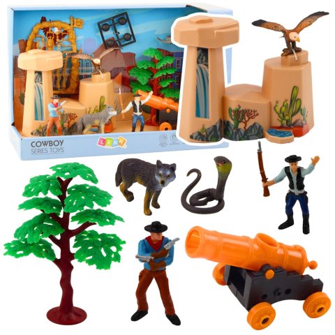 Zestaw Kowbojski Figurki Dziki Zachód Kowboj Łódź Armata LEAN Toys Zestaw Kowbojski Figurki Dziki Zachód Kowboj Łódź Armata LEAN Toys