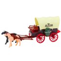 Zestaw Kowbojski Figurki Wóz Westernowy Konie Kowboj Palmy LEAN Toys