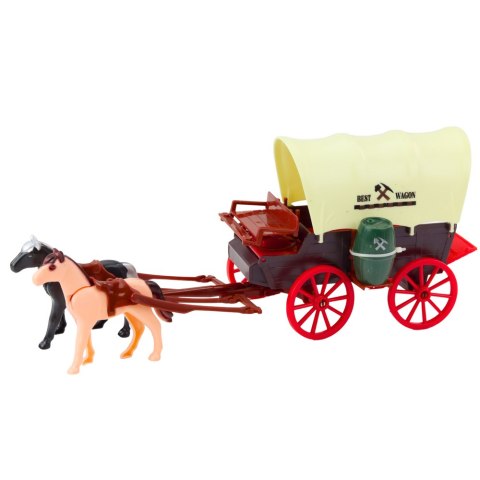Zestaw Kowbojski Figurki Wóz Westernowy Konie Kowboj Palmy LEAN Toys Zestaw Kowbojski Figurki Wóz Westernowy Konie Kowboj Palmy LEAN Toys