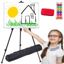 Zestaw Tablica Magnetyczna 90x60cm na Stojaku Magnesy Pisaki Gąbka LEAN