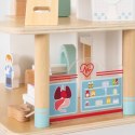 VIGA Drewniany Szpital Z Karetką Winda Zestaw 15 el Viga Toys