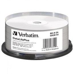 Verbatim BD-R, 50GB, spindle, 43749, 6x, 25-pack, do archiwizacji danych Verbatim