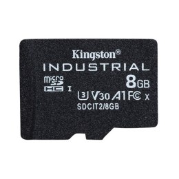 Kingston Karta pamięci Micro Secure Digital Card Industria, 8GB, micro SDHC, SDCIT2/8GBSP, UHS-I U3 (Class 10), V30, A1, karta p Kingston