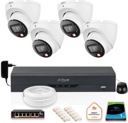 ZESTAW 4 Kamery IP Dahua 6mpx IPC-HDW1639T-A-IL-0280B-S6 + DYSK 1TB DAHUA