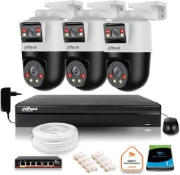 Zestaw monitoringu IP Dahua 3 kamery obrotowe 2MP+2MP z dyskiem 1TB DAHUA