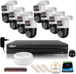 Zestaw monitoringu IP Dahua 8 kamer obrotowych 2MP+2MP z dyskiem 1TB DAHUA