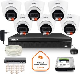 Zestaw monitoringu IP DAHUA 6 kamer IPC-HDW1439V-A-IL 4Mpx DAHUA