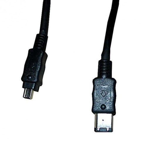 FireWire kabel IEEE 1394, IEEE 1394 (6pin) M- IEEE 1394 (4pin) M, 2m, czarny FireWire kabel IEEE 1394, IEEE 1394 (6pin) M- IEEE 1394 (4pin) M, 2m, czarny