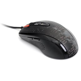 A4tech Mysz F5 3000DPI optyczna 7kl. 1 scroll przewodowa USB czarna do gry V-Track pamięć 160kB