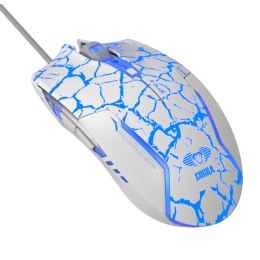 E-Blue Mysz Cobra 2500DPI optyczna 6kl. 1 scroll przewodowa USB biało-niebieska do gry