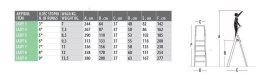 DRABINA LADY7, ALUMINIOWA PROFESJONALNA 7 STOPNI FARAONE