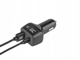 Samochodowa Ładowarka Green Cell USB-C 48W (Power Delivery 30W, QC 3.0)