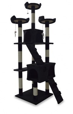Drapak drzewko Legowisko Wieża dla Kota 170cm Czarny ANIMEL Drapak drzewko Legowisko Wieża dla Kota 170cm Czarny ANIMEL