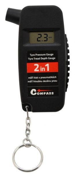 Cyfrowy miernik opon, 2w1 Compass
