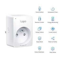 Gniazdko Mini Smart Plug Wi-Fi 220-240 V 50/60 Hz, konfiguracja z WiFi, MAX.3680W, biała, TP-LINK, Kontrola głosem, Monitorowani