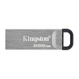 Kingston USB flash disk, USB 3.0 (3.2 Gen 1), 256GB, DataTraveler(R) Kyson, srebrny, DTKN/256GB, USB A, z oczkiem na brelok